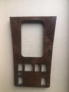 Mercedes Benz W126 Wood Walnut Color Shifter Frame Console Cover 300 500 560SEL - Foto 1 di 12