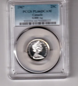 1967 Canada PL Silver Quarter Twenty Five cents  Gem PCGS PL 66 DCam - Picture 1 of 2