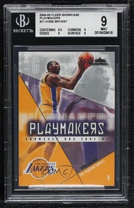 2004-05 Fleer Showcase Playmakers Kobe Bryant #11PM BGS 9 MINT HOF - Picture 1 of 3