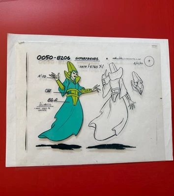 Modelo de producción de animación SuperFriends 1982 Cel Technos Foto 1 de 3