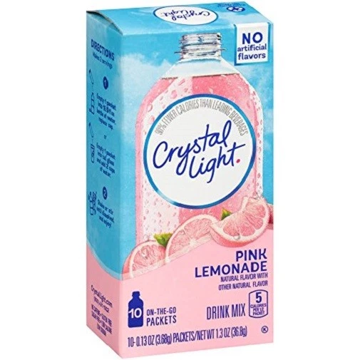 Crystal Light On The Go Pink Lemonade Sugar Free Soft Drink Mix - Image 1 of 1