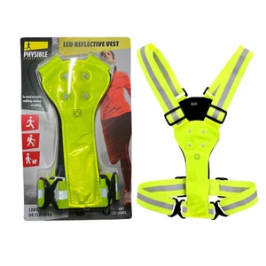 Sicherheitsweste mit LED Neongelb Reflektor Jogging Fahrrad Unisex - Bild 1 von 4