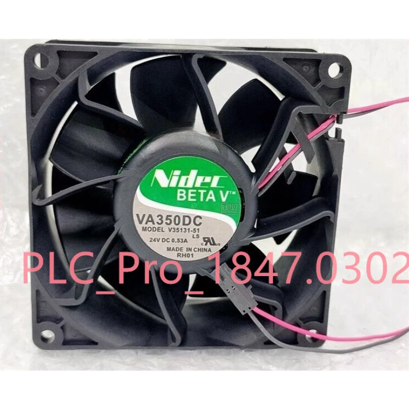 Ventilador de refrigeración inversor de 2 hilos 1 pieza Nidec 9238 9CM VA350DC V35131-51 24V 0.53A NUEVO Foto 1 de 4
