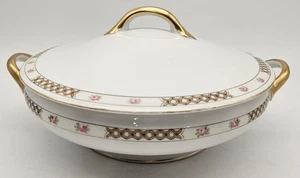 Vintage Noritake Nippon Covered Round Vegetable Dish Verona Pattern 10" - Picture 1 of 20