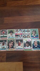10 TOPPS FOOTBALL CARDS 1977-78 RED BACKS (MIKE CHANNON, DAVID HAY, ANDY GRAY)