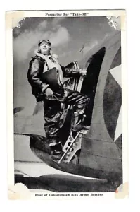 c1940's Aviation cartolina pilota di bombardiere ariano consolidato B-24 - Foto 1 di 2