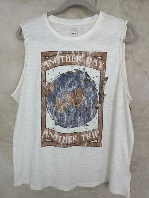 Cleo + Wolf Another Day Muscle Tank Women’s L Cream Sleeveless Shirt Top NWT NEW - Image 1 of 4