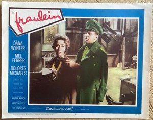 Theodore Bikel as Col. Dmitri Bucaron Dana Wynter FRAULEIN org lobby card 5210
