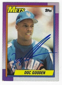 Signed DOC GOODEN 1990 Topps New York Mets Card # 510- w/ Show ticket - Picture 1 of 1