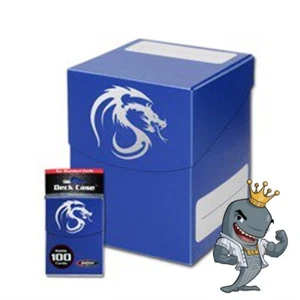 Estuche grande para baraja de juegos BCW - azul mate contiene 100 cartas con funda ENVÍO GRATUITO - Imagen 1 de 1