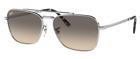Ray-Ban Damskie męskie okulary przeciwsłoneczne RB3636 003/32 58mm New Caravan srebrne metalowe