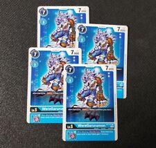 4x Digimon TCG - WereGarurumon EX1-017 C - Classic Collection Blue NM/M Playset