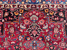 6x9 VINTAGE ORIENTAL RUG HANDMADE COLORFUL ANTIQUE HAND-KNOTTED red blue fine