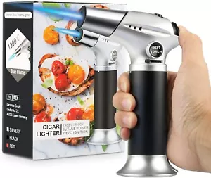 Blow Torch Professional Kitchen Cooking Torch with Lock Adjustable Flame Refi... - Picture 1 of 7
