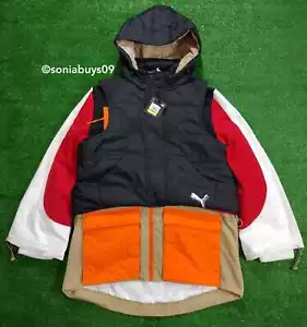 Chaqueta cuádruple para mujer Puma 4 en 1 de corte superior, Puma negra/naranja vibrante, talla S - Imagen 1 de 13
