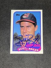 Scott Bailes 1989 Topps #339 Cleveland Indians Auto Autographed Signed MLB Card