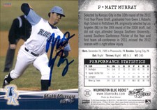Matt Murray Signed 2014 Choice Wilmington Blue Rocks #18 Card Auto AU