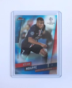 2019-20 Topps Finest Blue Refractor Kylian Mbappe - UEFA Soccer 16/150 - Picture 1 of 8