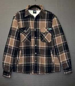 Felpa polar de felpa Live Water para hombre línea Sherpa cálida franela a cuadros talla S/M - Imagen 1 de 4