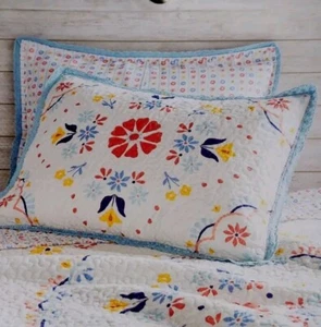 The Pioneer Woman Mazie Medallion Quilted  2 Pillow Shams KING  - Picture 1 of 8
