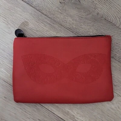 Ipsy Red Floral Masquerade Cosmetic Pouch - Image 1 of 4
