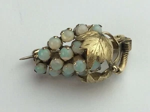 18 kt Gelbgold Brosche Traubenbündel mit mehreren Opalen weltweit erhältlich - Bild 1 von 12