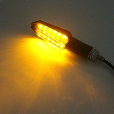 2x Ultra Bright Yellow Indicator LED Turn Signal Lamp for Motorbike 12V 8mm