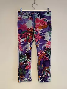 Roxy Leggings Size XS Gym Purple Floral Activewear Cropped Stretch Surfwear - Bild 1 von 13