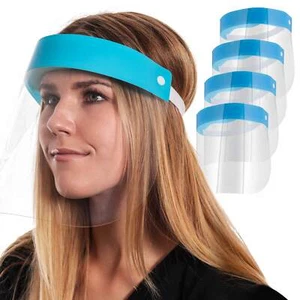 Salon World Safety Face Shields (Pack of 4) - Clear Protective Full Face Shields - Picture 1 of 5