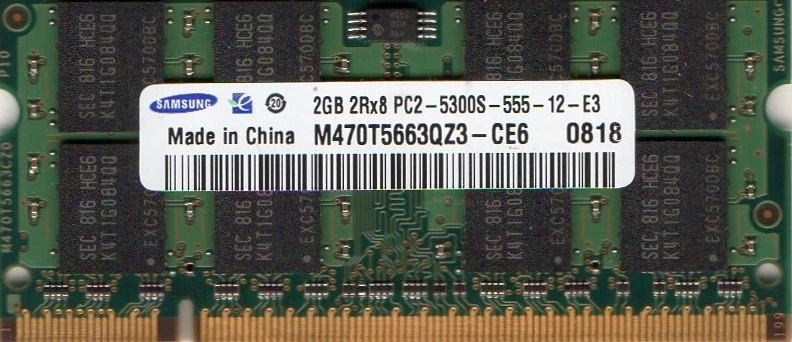 2GB PC2-5300 Laptop Memory HP Part# 406728-001 417506-001 418857-001 448151-002 - Image 1 of 1