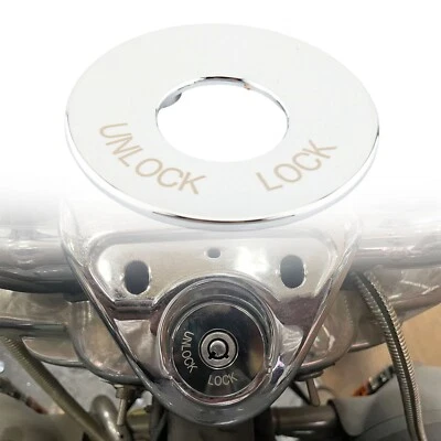 Inserto de bloqueo de horquilla cromada para Harley Touring Road King FLHR Classic Custom 1994-up Foto 1 de 4