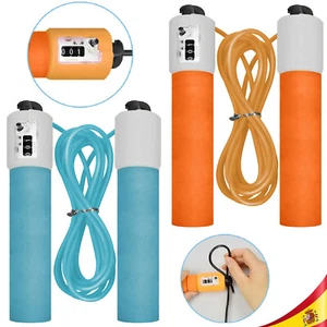 CUERDA SALTAR COMBA AJUSTABLE Con CONTADOR CARDIO VELOCIDAD RESISTENCIA CROSSFIT - Imagen 1 de 10