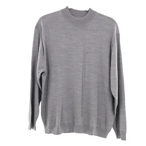 Linea Uomo Wool Sweater Mens 3X Gray Staple Work Elevated Basic Timeless Classic - Picture 1 of 12