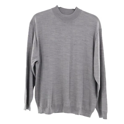 Linea Uomo Wool Sweater Mens 3X Gray Staple Work Elevated Basic Timeless Classic - Image 1 of 4