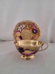 American Beauty Hand Painted Occupied Japan Porcelain Cup & Saucer -Used