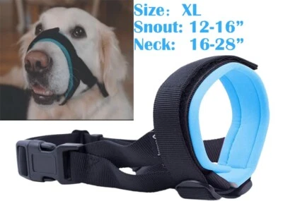 GOODBOY Gentle Muzzle Guard for Dogs-Prevents Biting and Unwanted Chewing Safely XL Blue
