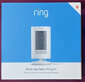 RING STICK UP CAM Plug-In, Nonstop Indoor/Outdoor Camera 1080p HD - NEW & SEALED - Picture 1 of 3