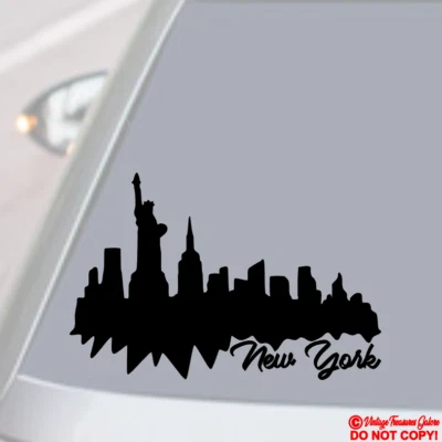 New York City NY Vinyl Decal Sticker Car Window Wall Bumper Statue of Liberty - Image 1 of 2