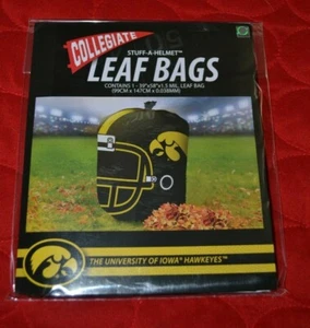 Leaf Bag NCAA Iowa Hawkeyes Helmet - Autumn Fall Yard Decoration 39" x 58" - Picture 1 of 2