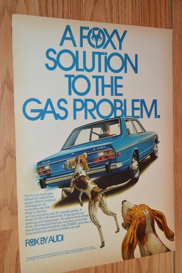1974 年奥迪福克斯原版广告印刷版 74 — 第 1/1 张图片