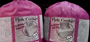 Pink Cookie Bedding/Comforter Set - CHOOSE PATTERN & SIZE - BRAND NEW - Picture 1 of 3