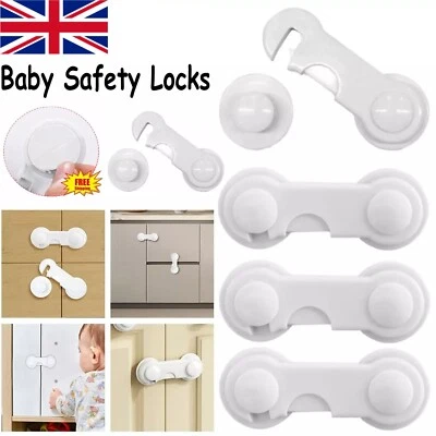 1x-10x Child Baby Toddler Cupboard Cabinet Safety Locks Proof Door Drawer Fridge - Image 1 of 4