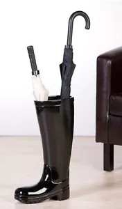 86766 Soporte Paraguas Botas Cerámica Negro Con Olla Plástica Interior - Imagen 1 de 1