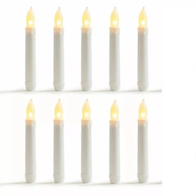 Velas cônicas cintilantes LED sem chama - 6,25" branco quente função temporizador 6H - Imagem 1 de 4