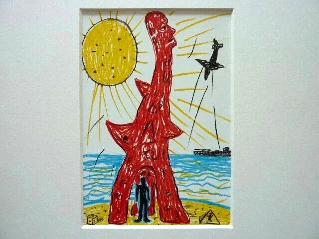 A.R. PENCK - Farbige Druckgraphik "Delphi Heliograph 1993" !! - Bild 1 von 1