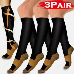Copper Compression Socks(20-30 mmHg)for Men&Women for Running Athletic Cycling - Picture 1 of 18