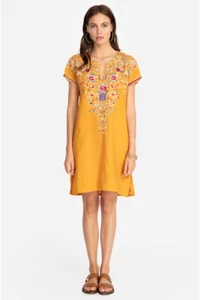 Women's Johnny Was Nyrjan Linen Easy Tunic Dress, Style#R31020-5, Size L, Curry - Picture 1 of 14