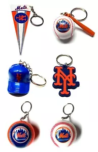 NEW YORK METS MLB BASEBALL LICENSED KEYCHAIN BACKBACK PULL GIFT YOU PICK ONE - Picture 1 of 13