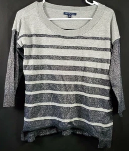American Eagle Outfitters Women's Top Size S Gray Sparkley Sweater Long Sleeve - Picture 1 of 6