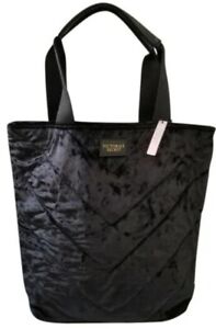 Victoria's Secret Velvet Tote Bag Black - New With Tags